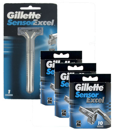 hoogtepunt Minder dan Kapel Gillette Sensor Excel starters pakket klein | Scheermesjes tegen messcherpe  prijzen
